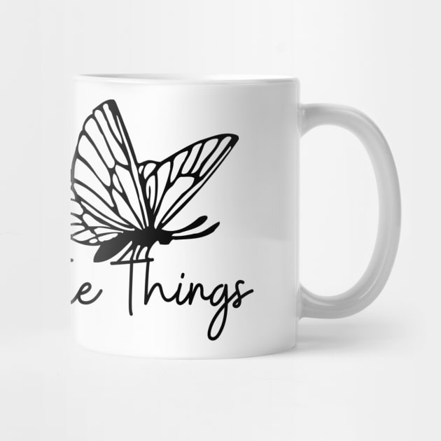 Copy of Enjoy The Little Things Simple Minimalist Butterfly  Design by zedonee